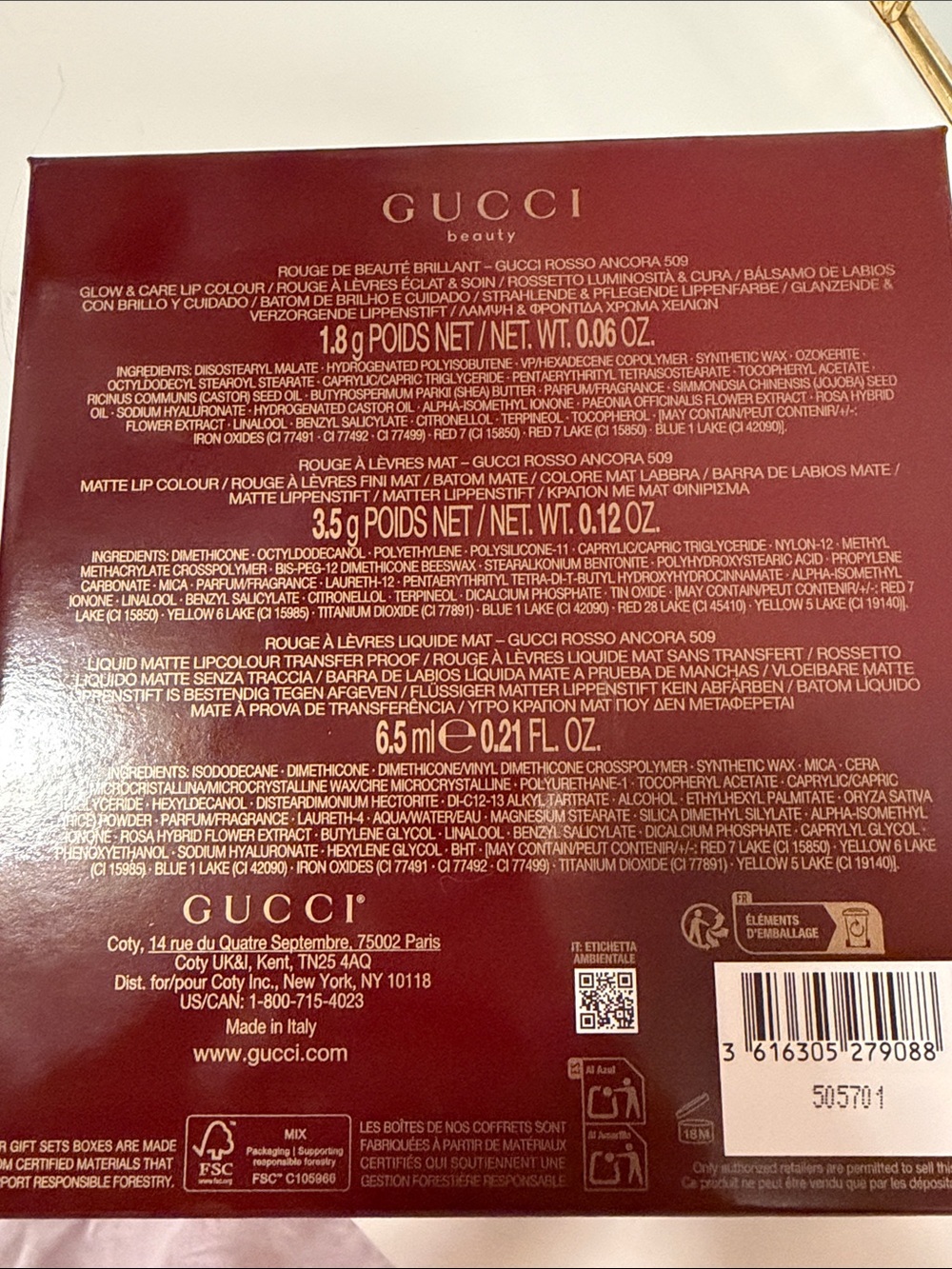 Gucci Rosso Ancora lipstick trio gift set - Picture 4 of 6